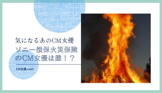 ソニー損保　火災保険のCM女優は誰！？